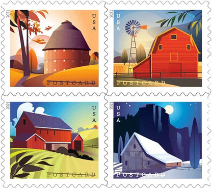 2021 usps barns postcard stamp Sheets of 20