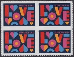 2021 USPS Love Forever Stamp Sheets of 20