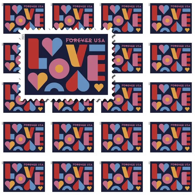 2021 USPS Love Forever Stamp Sheets of 20