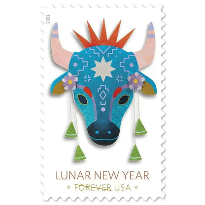 2021  usps  lunar  new  year  ox  stamps Sheets of 20