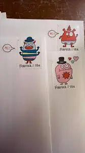 2021  US  Message  Monsters  Forever  Stamps Sheets of 20