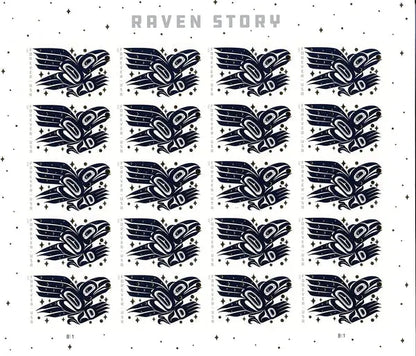 2021 USPS Raven Story Forever Stamps Sheets of 20