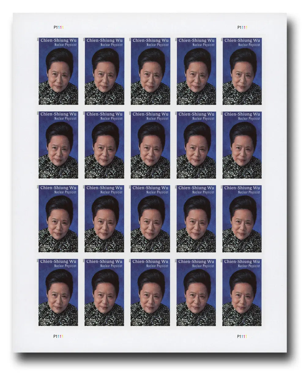 2021 USPS Imperforate Chien Shiung Wu First Class Forever Stamp Sheets of 20