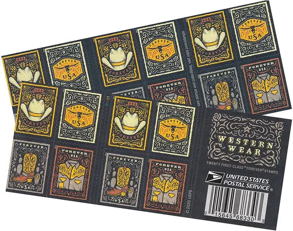 2021 USPS Western Wear Forever Stamp Sheets of 20