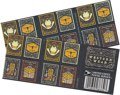 2021 USPS Western Wear Forever Stamp Sheets of 20