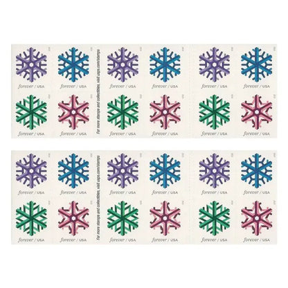2015 USPS Geometric Snowflakes Forever Stamp Sheets of 20