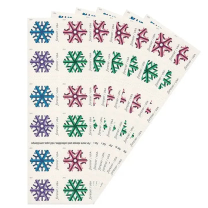 2015 USPS Geometric Snowflakes Forever Stamp Sheets of 20