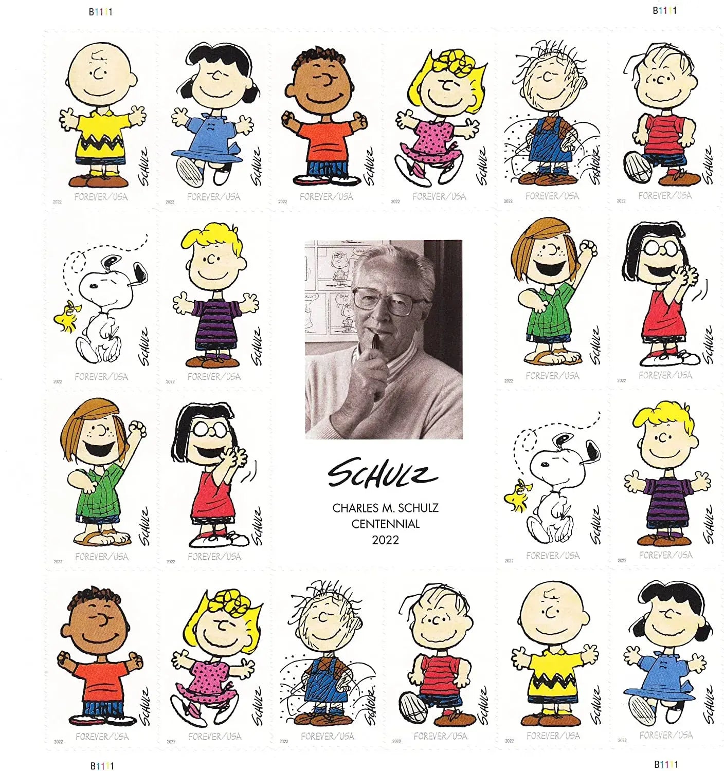 2022 USPS Charles M Schulz Forever Stamps Sheets of 20