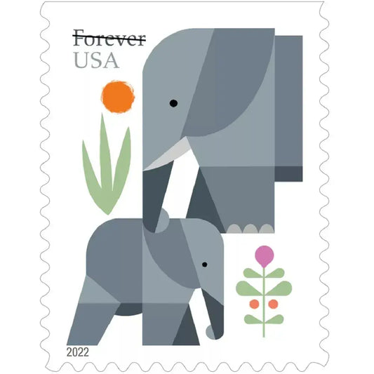 2022 USPS Elephants First Class Forever Stamps Sheets of 20