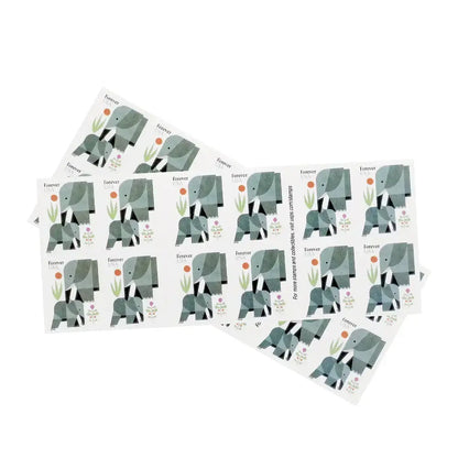 2022 USPS Elephants First Class Forever Stamps Sheets of 20