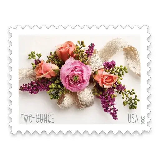 (2020) USPS Garden Corsage Wedding Postage Stamps Sheets of 20