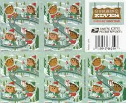 2022 USPS Holiday Elves Forever Stamps Sheets of 20