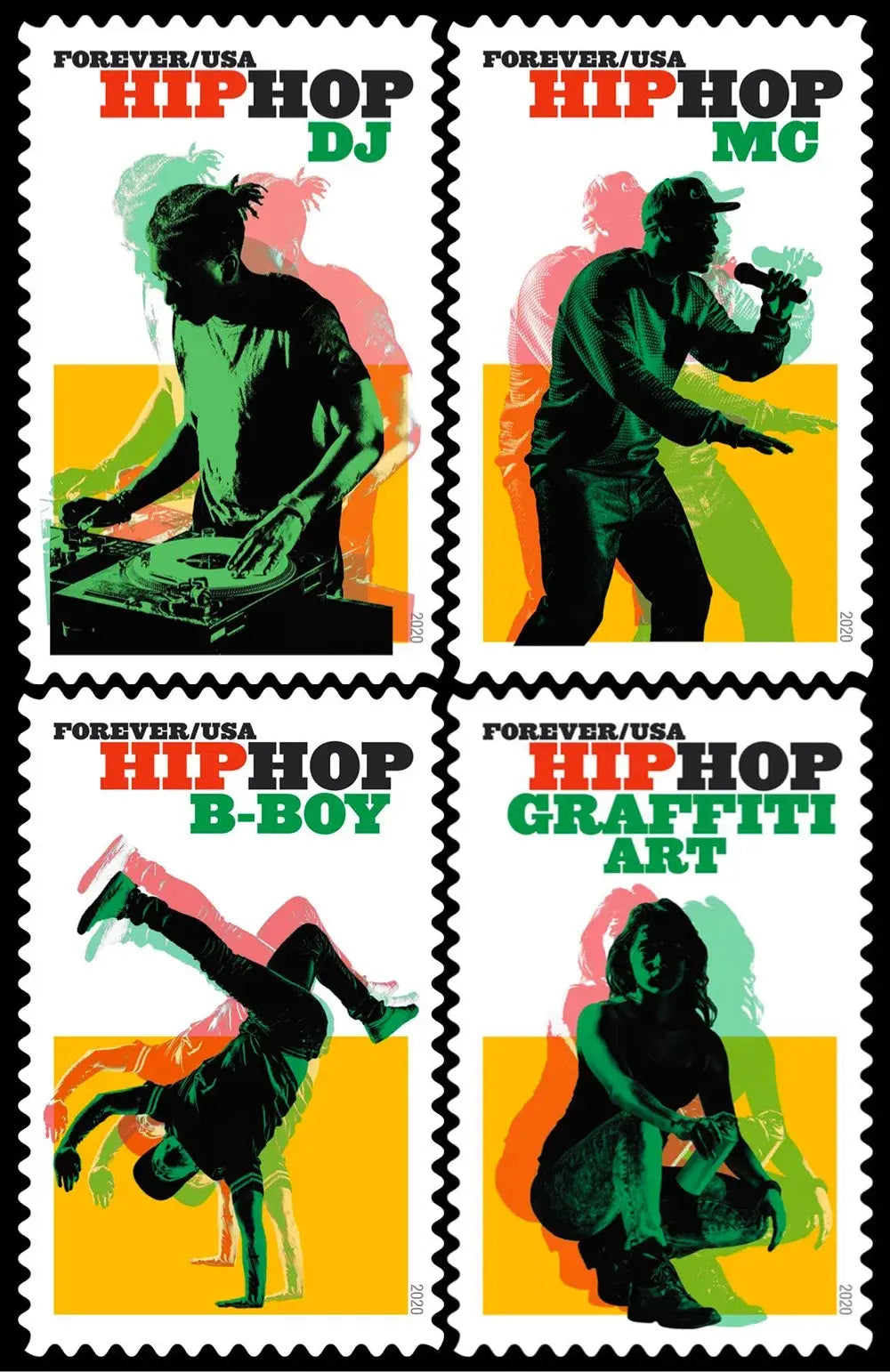 2020  US  Postal  Service  Hip  Hop  Stamps Sheets of 20