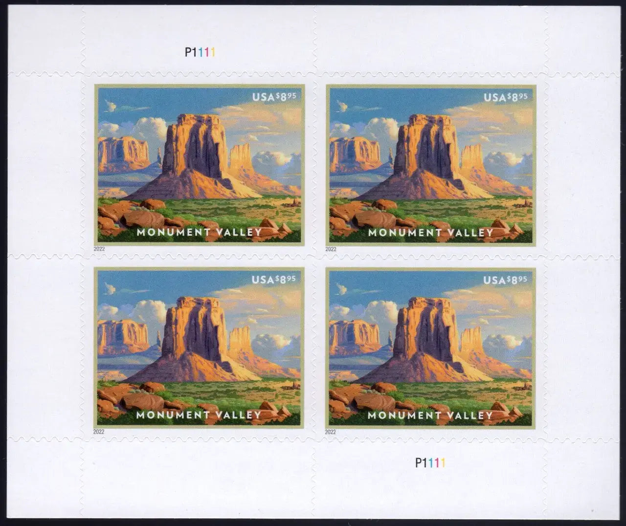 2022  usps  memorial  valley  priority  stamp Sheets of 4