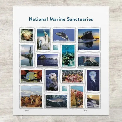 2022  USPS  National  Marine  Sanctuaries  Forever  Stamps Sheets of 16