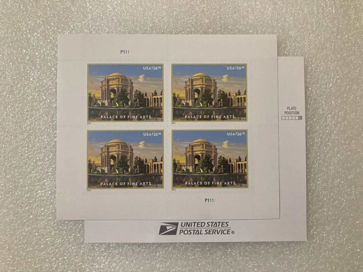 2022  US  Palace  of  Fine  Arts  Stamps Sheets of 4