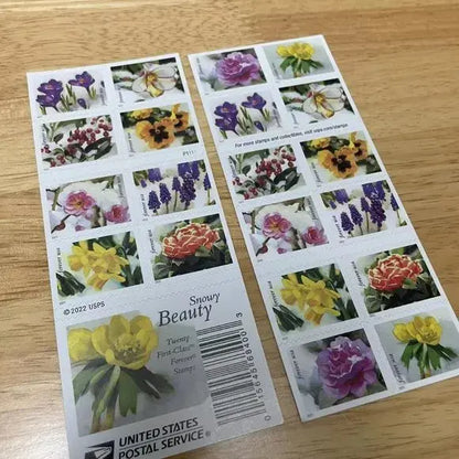2022 USPS Snowy Garden Beauty Forever Stamp Sheets of 20