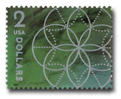 2022 two dollar floral geometry stamps Sheets of 10