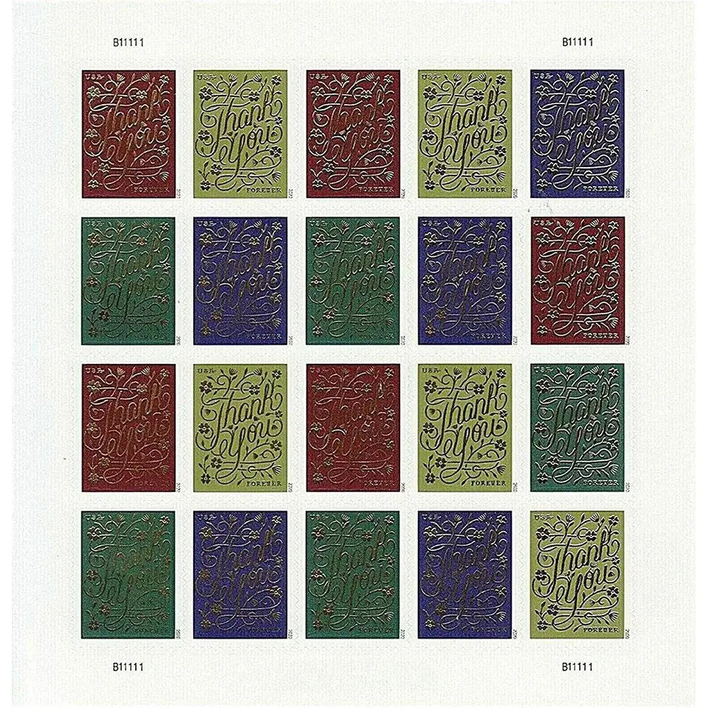 (2020) USPS Thank You Forever Postage Stamps Sheets of 20