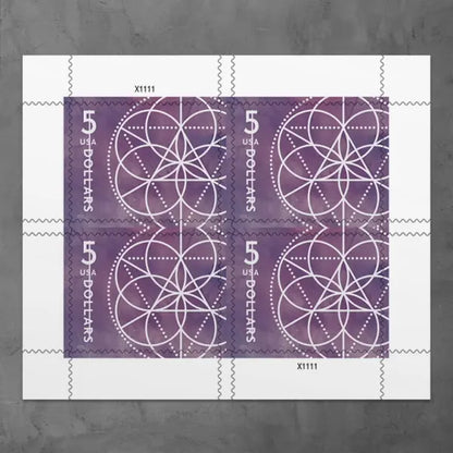 2022  US  $5  Floral  Geometry  Stamp Sheets of 10