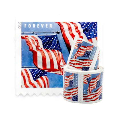 2022 USPS Forever American Flag roll of 100