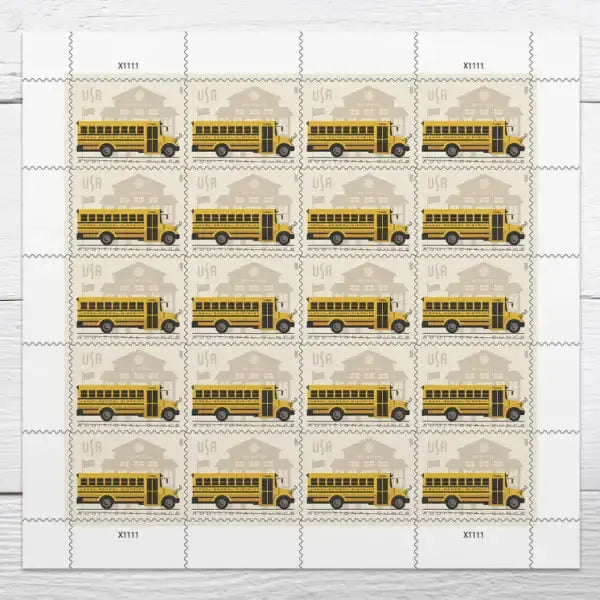 2023 USA School  Bus  Additional  Ounce  Stamps Sheets of 20