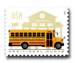 2023 USA School  Bus  Additional  Ounce  Stamps Sheets of 20