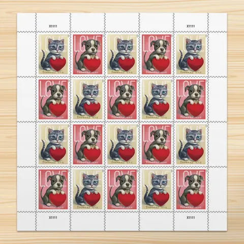 2023 USPS Cat and Dog Love Stamps Sheets of 20