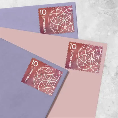 2023  US  10  Dollar  Floral  Geometry  Stamp Sheets of 4