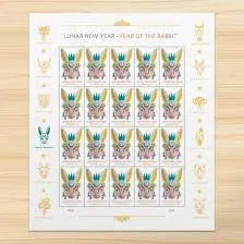 2023  usps  lunar  new  year  year  of  the  rabbit  stamps Sheets of 20