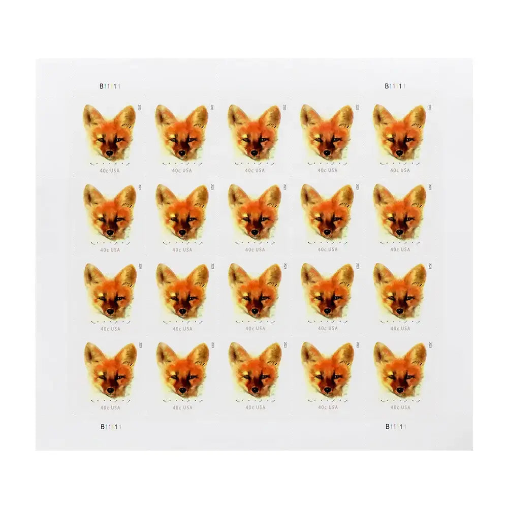2023 USPS Red Fox Forever Stamp Sheets of 20