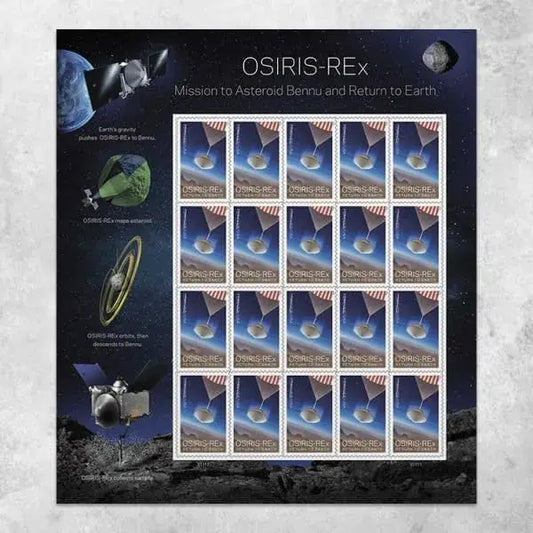 2023 USPS OSIRIS REx-Mission to Asteroid Bennu Stamp Sheets of 20