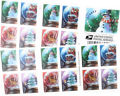 2023 USPS Snow Globes Stamp Sheets of 20