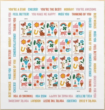 2023 USPS Thinking of You Stamp Sheets of 20