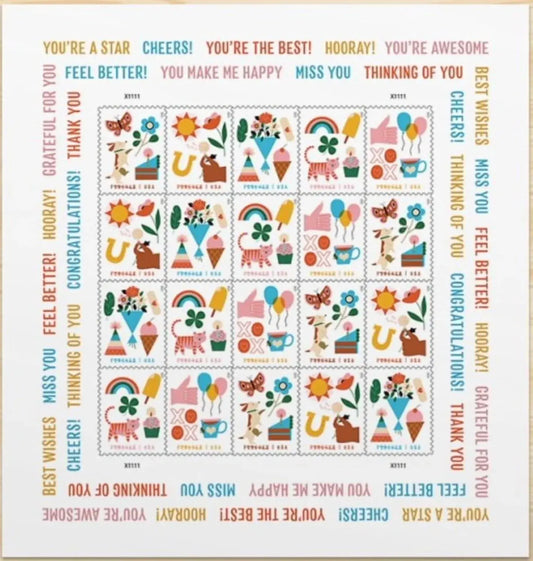 2023 USPS Thinking of You Stamp Sheets of 20