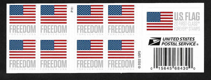 2023 us freedom flag forever stamp Sheets of 20