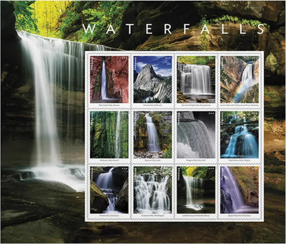 2023  US  Waterfalls  Forever  First  Class  Stamp Sheets of 12