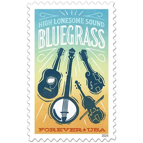 2024 USPS Bluegrass Guitar Forever Stamps Sheets of 20