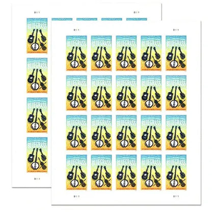 2024 USPS Bluegrass Guitar Forever Stamps Sheets of 20