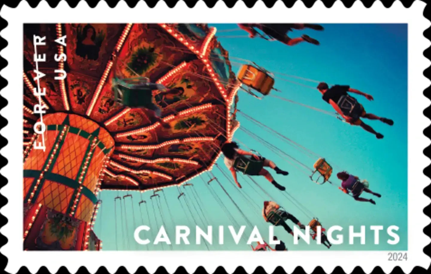 2024  usps  carnival  nights  forever  stamps Sheets of 20