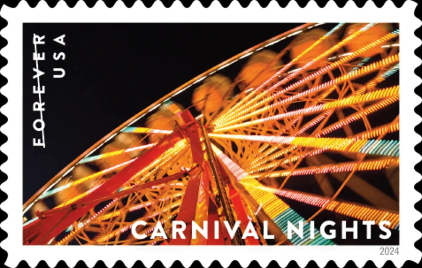 2024  usps  carnival  nights  forever  stamps Sheets of 20