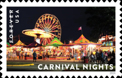 2024  usps  carnival  nights  forever  stamps Sheets of 20