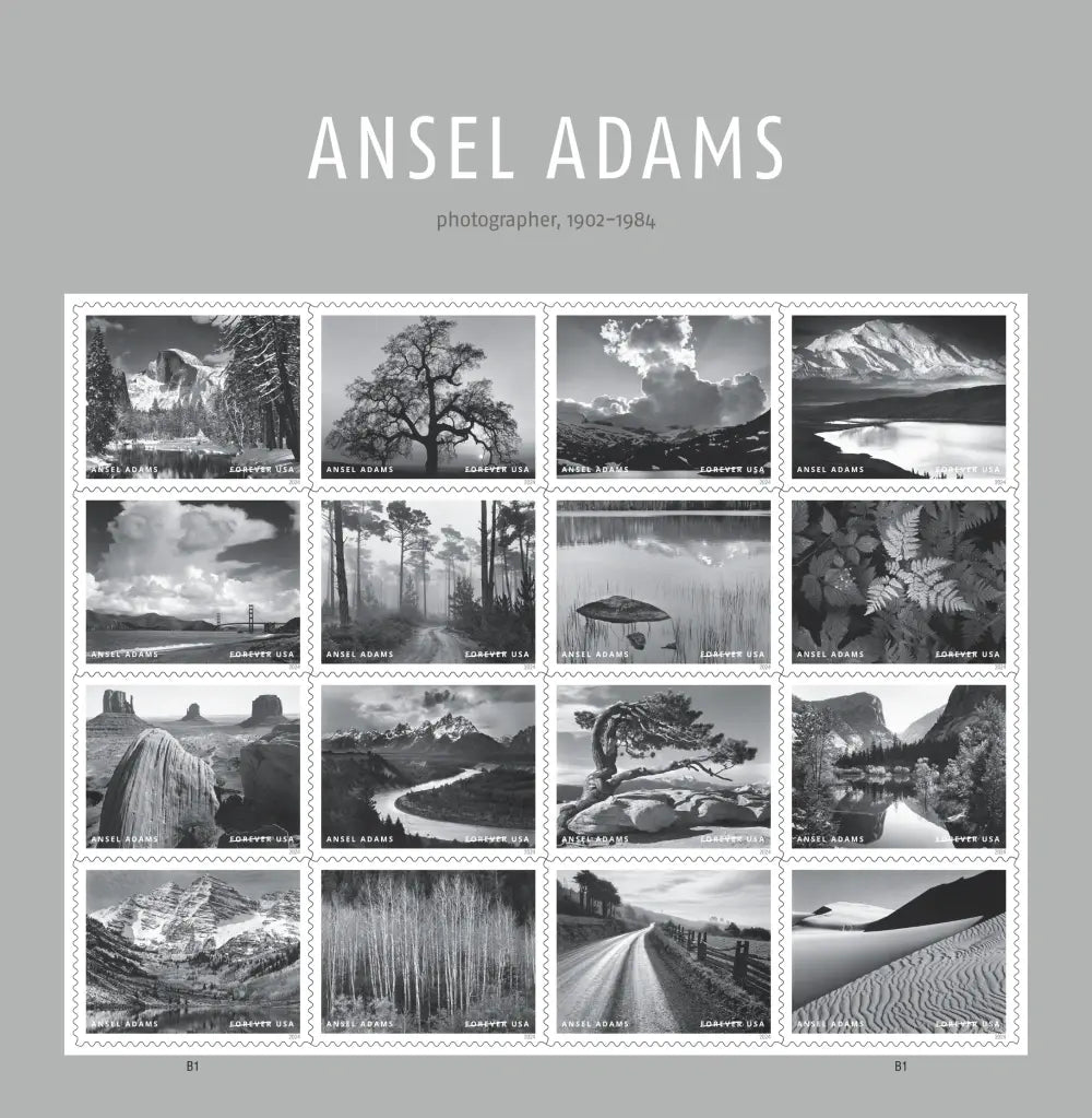 2024 us forever stamps-Ansel Adams Sheets of 16
