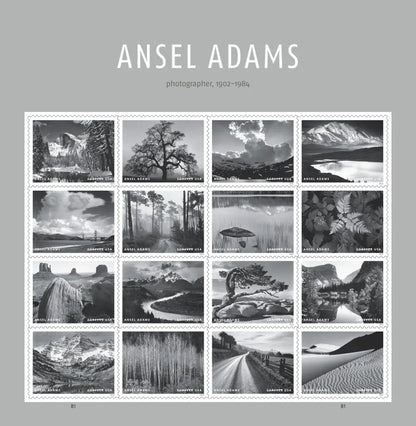 2024 us forever stamps-Ansel Adams Sheets of 16