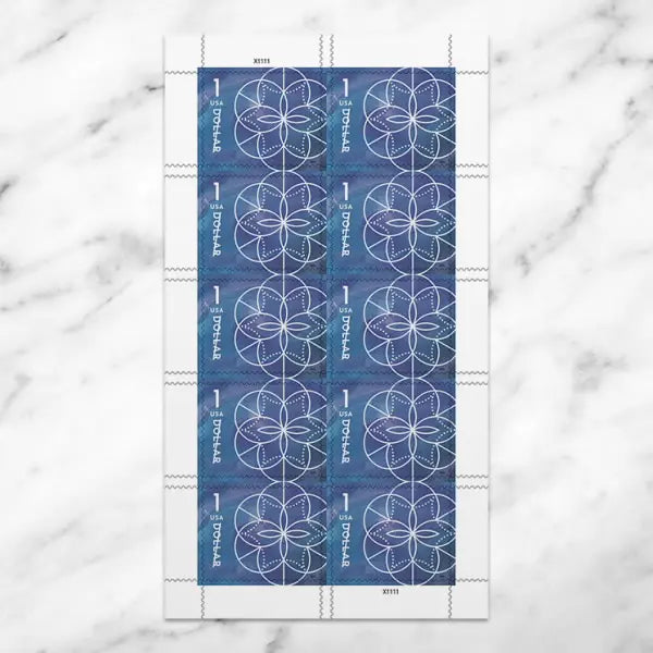 2024 $1 Floral Geometry Stamps Sheets of 10