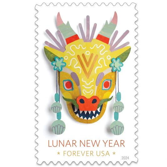2024  usa  lunar  new  year  dragon  stamps Sheets of 20
