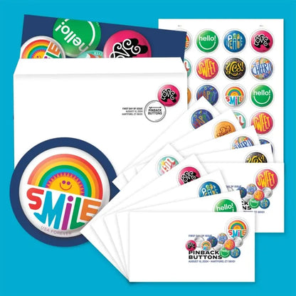 2024 Pinback Buttons Forever Stamps Sheets of 20