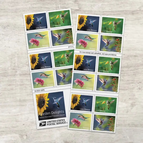 2024 USPS Garden Delights Forever Stamps Sheets of 20