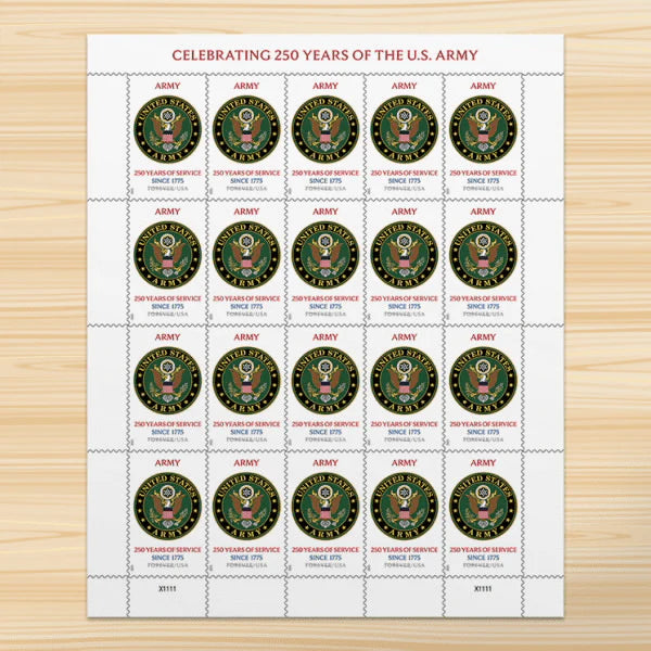 2025 U.S. Army 250th Anniversary Commemorative Stamps Sheets of 20