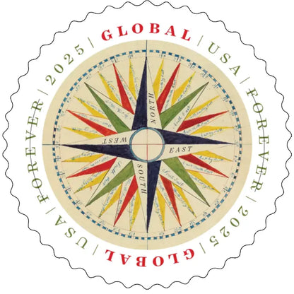 2025 Global1794 Compass Rose Stamps Sheets of 10